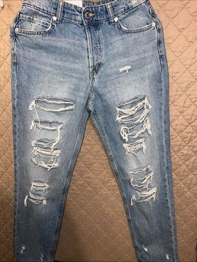 H&M Distressed Low Waist Boyfriend Jeans